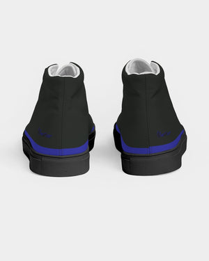 "Don't Leave Me Blue" DeVour The Moment Men's Hightop Canvas Shoe - Black