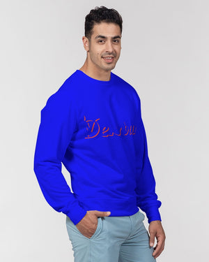 "Don't Leave Me Blue" Collection Men's Classic French Terry Crewneck Pullover