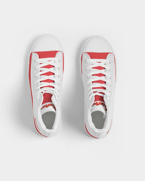 "Red Hot With Passion" DeVour The Moment Women's Hightop Canvas Shoe