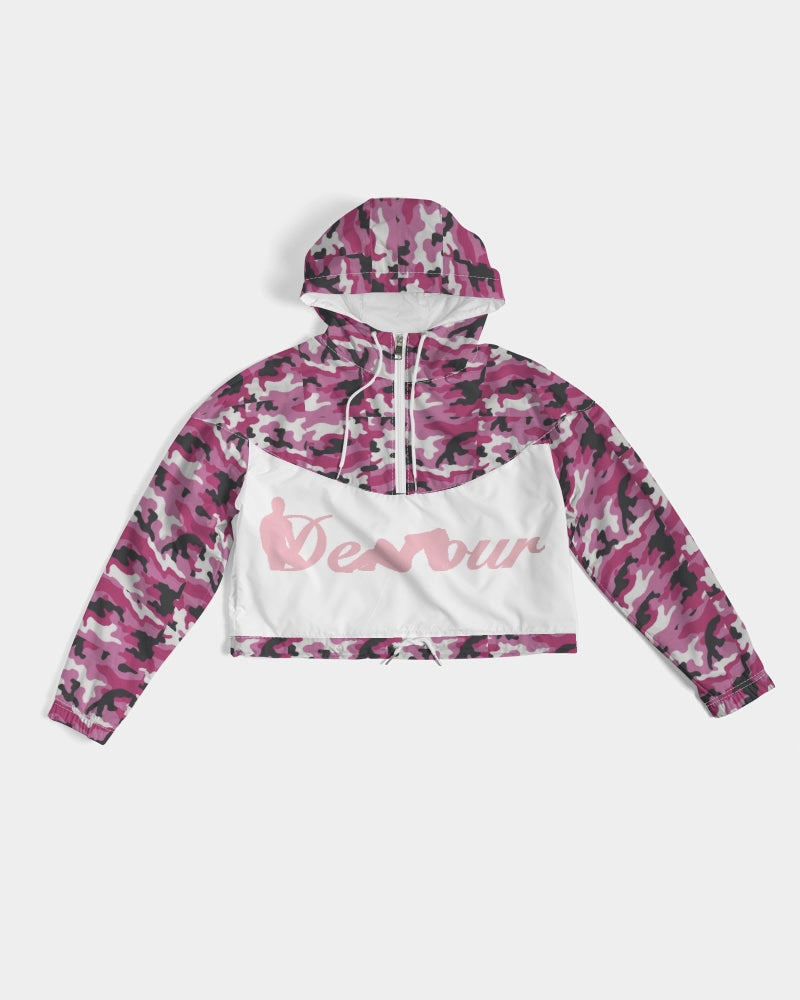 "DeVour The Pink" Collection Women's Cropped Windbreaker