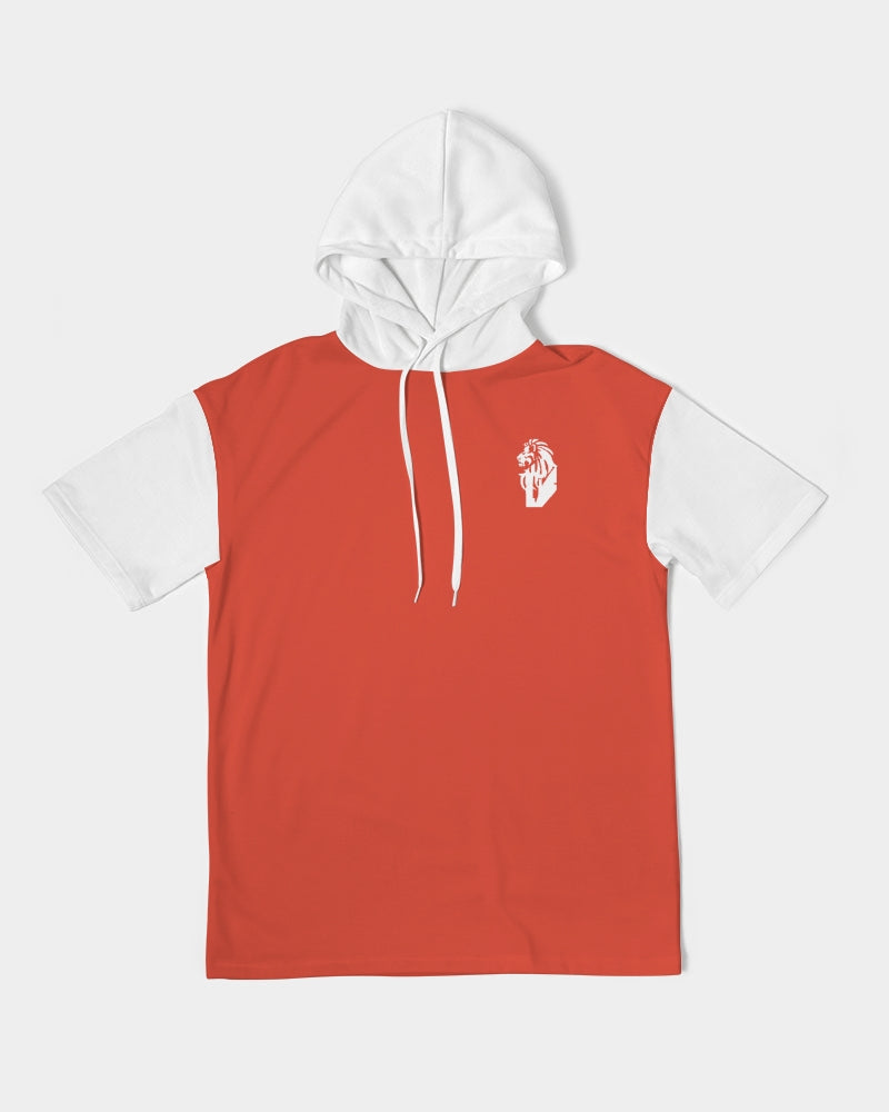 "Red Hot With Passion" Collection Men's All-Over Print Premium Heavyweight Short Sleeve Hoodie