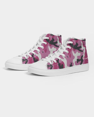 "Bubble Gum Pink" Women's Hightop Canvas Shoe