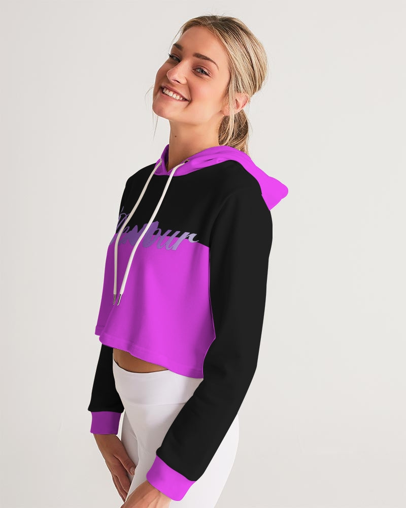 "Black Out" Collection Women's Cropped Hoodie
