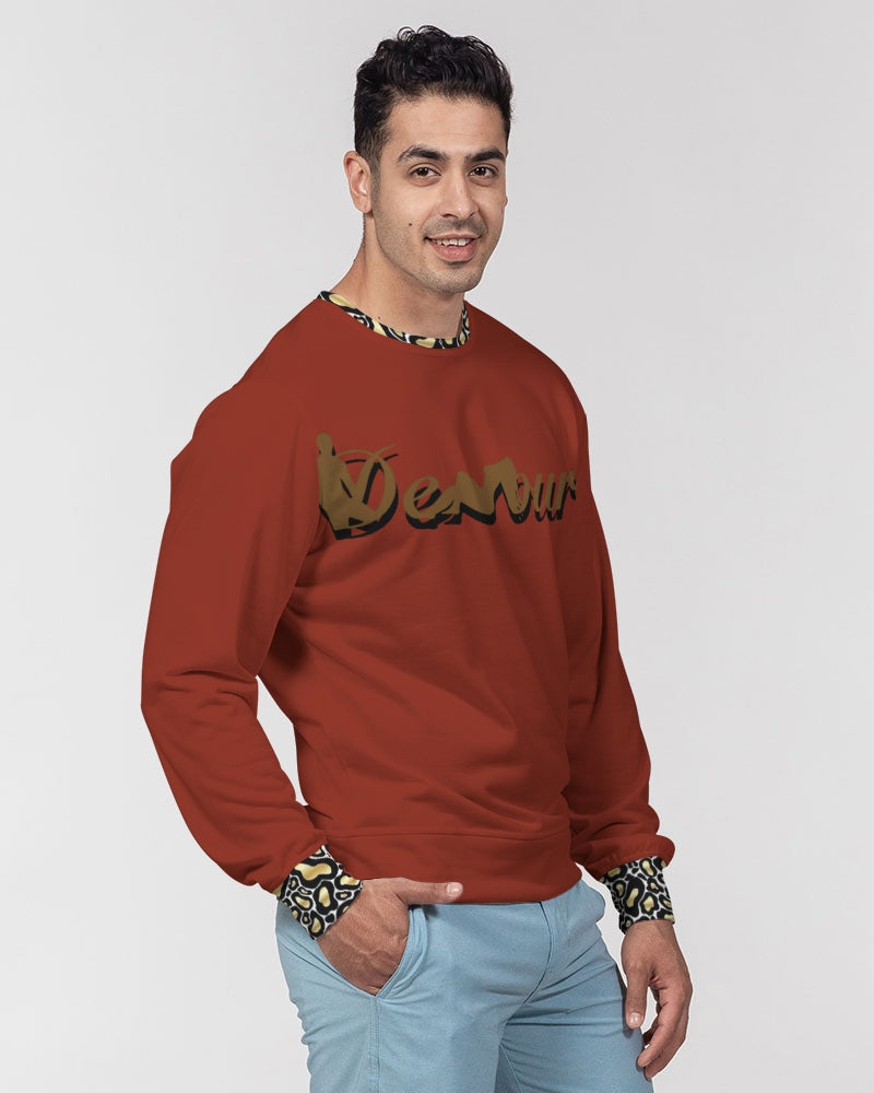 "Red Hot With Passion" Collection Men's Classic French Terry Crewneck Pullover