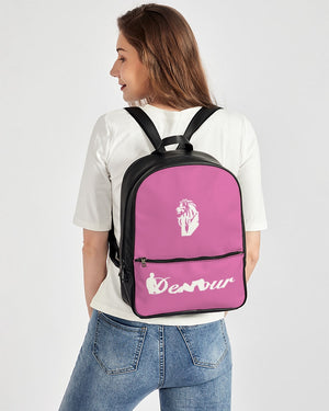 "Bubblegum Pink" Collection Classic Faux Leather Backpack