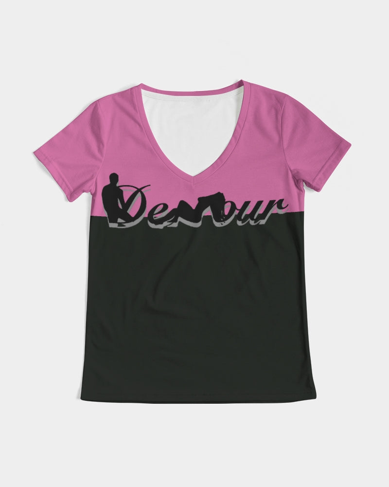 "Bubblegum Pink" Collection Women's V-Neck Tee