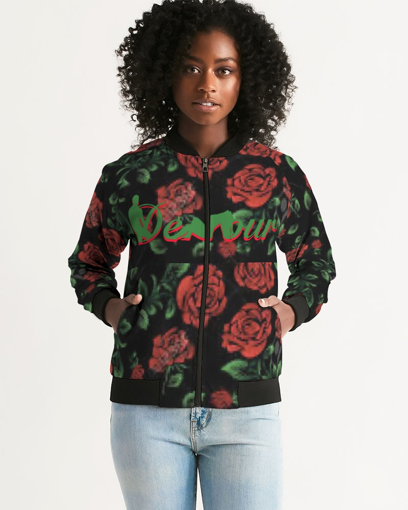 say in red Women's Bomber Jacket