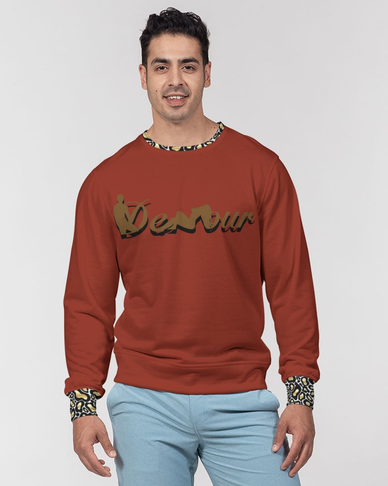 "Red Hot With Passion" Collection Men's Classic French Terry Crewneck Pullover