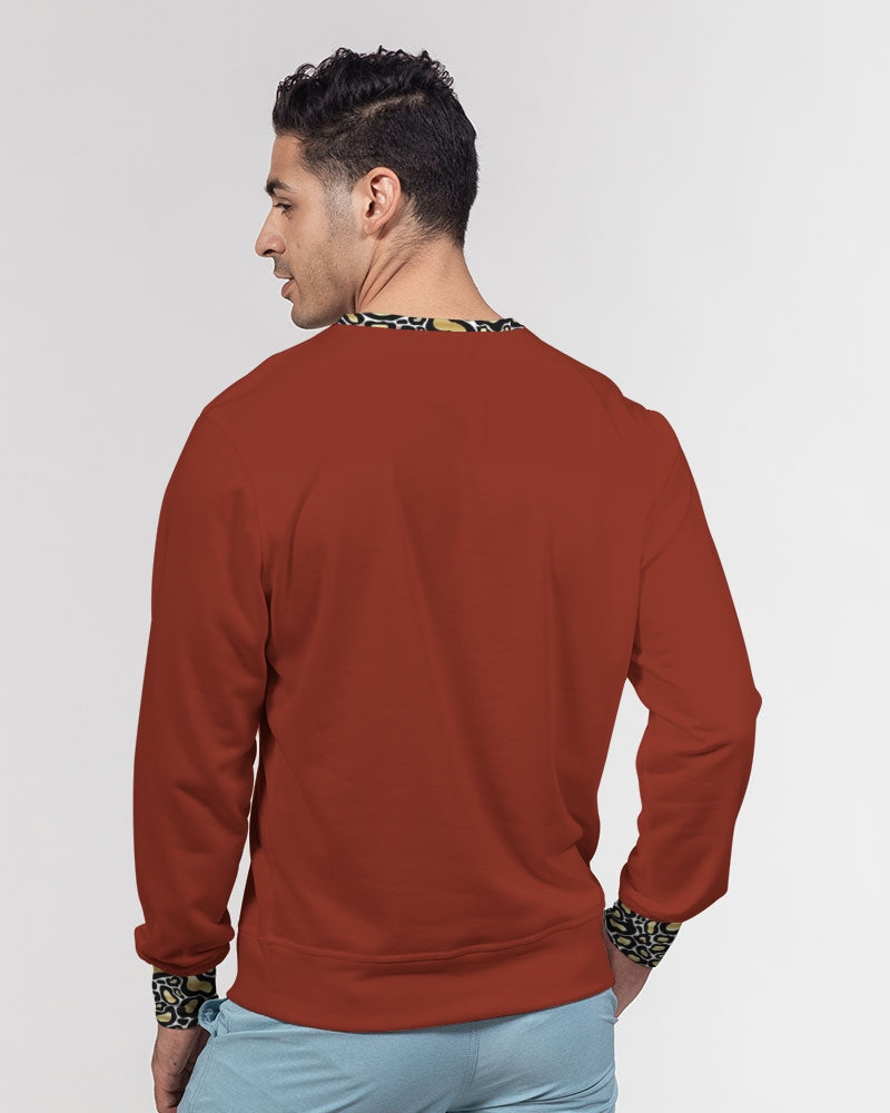 "Red Hot With Passion" Collection Men's Classic French Terry Crewneck Pullover