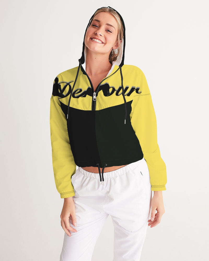 "Melo Yellow" Collection Women's Cropped Windbreaker