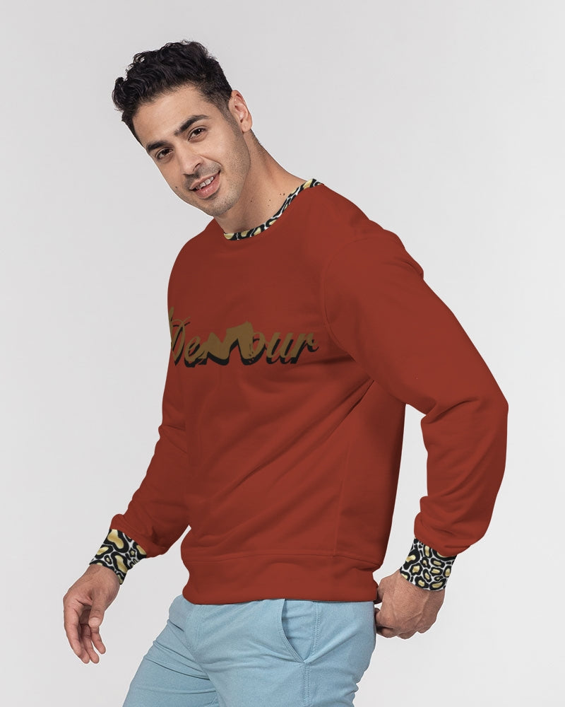 "Red Hot With Passion" Collection Men's Classic French Terry Crewneck Pullover