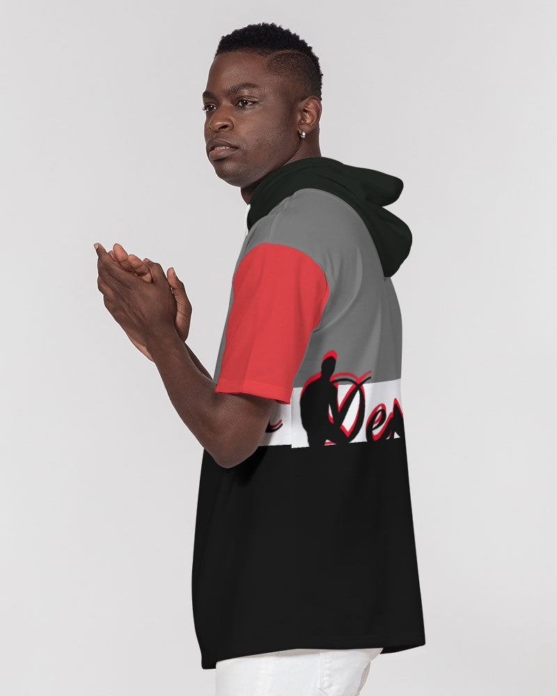 "Black Out" Collection Men's Premium Heavyweight Short Sleeve Hoodie