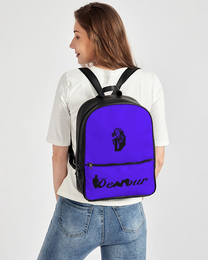 "Purple Royalty" Collection Classic Faux Leather Backpack