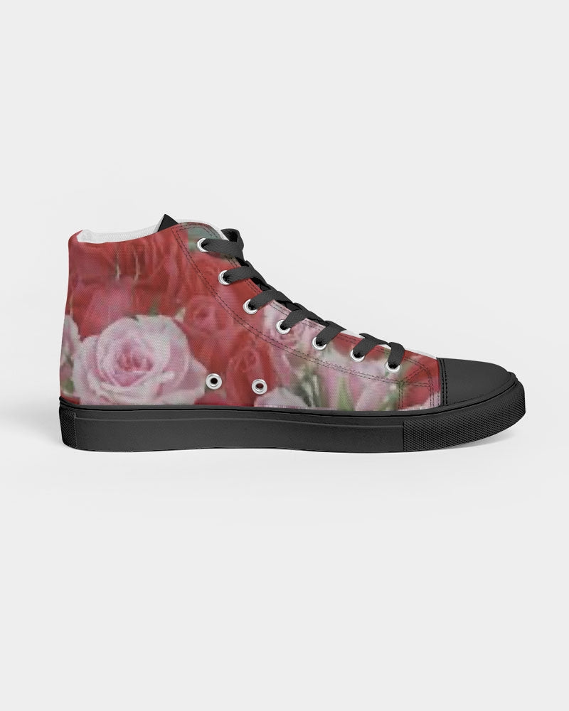 "Black Out" Collection Women's Hightop Canvas Shoe - Black