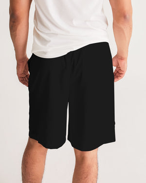 "Black Out" Collection Men's All-Over Print Jogger Shorts