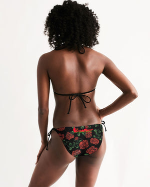 DeVour The Moment Women's All-Over Print Triangle String Bikini