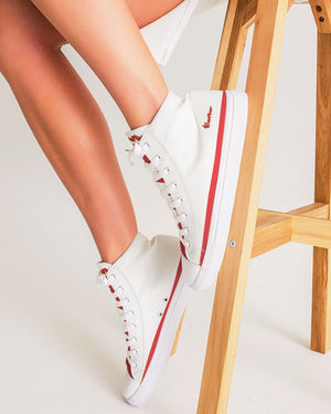 "Red Hot With Passion" DeVour The Moment Women's Hightop Canvas Shoe