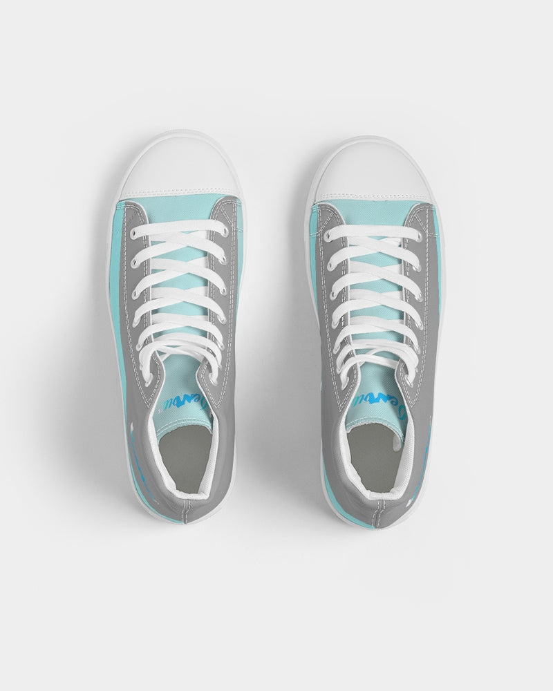 "Don't Leave Me Blue" Men's Hightop Canvas Shoe