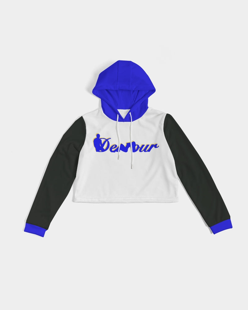 "Don't Leave Me Blue" Women's Cropped Hoodie