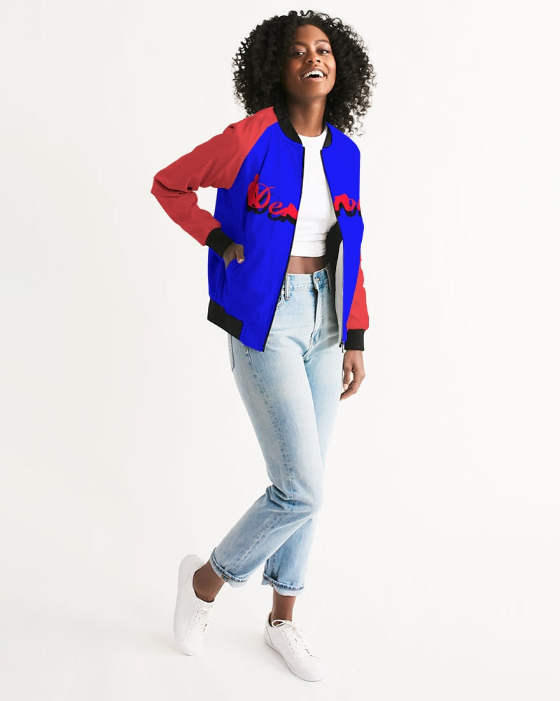 "Don't Leave Me Blue" Collection Women's Bomber Jacket