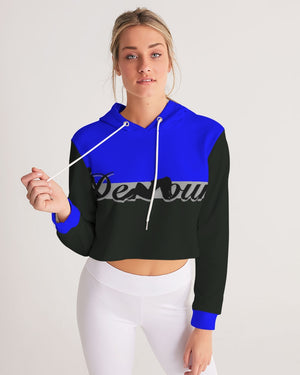 "Don't Leave Me Blue" Collection Women's Cropped Hoodie