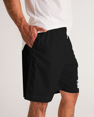 "Black Out" Collection Men's All-Over Print Jogger Shorts