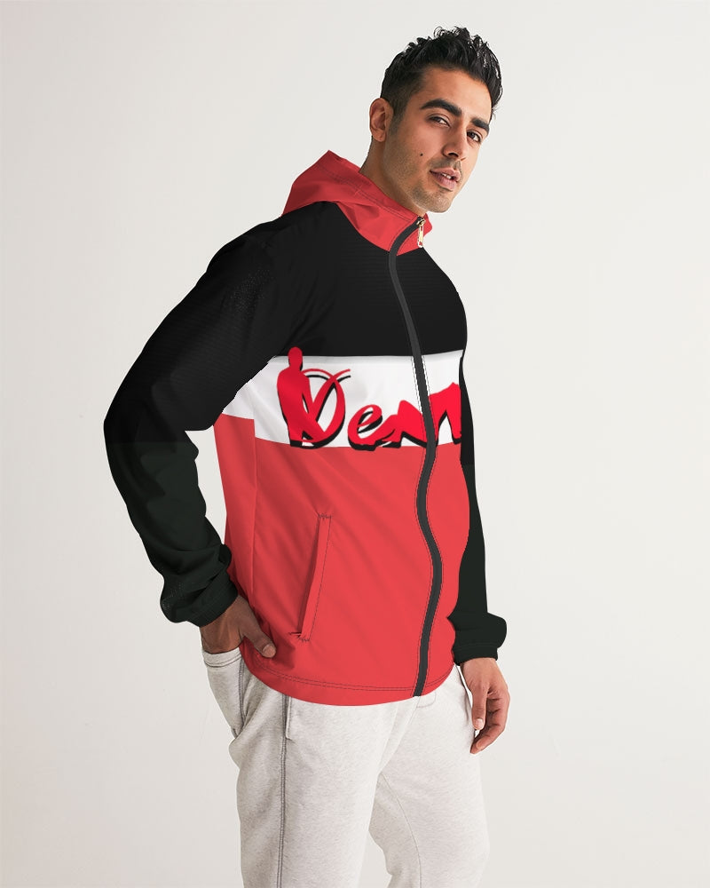 say in red Men's Windbreaker