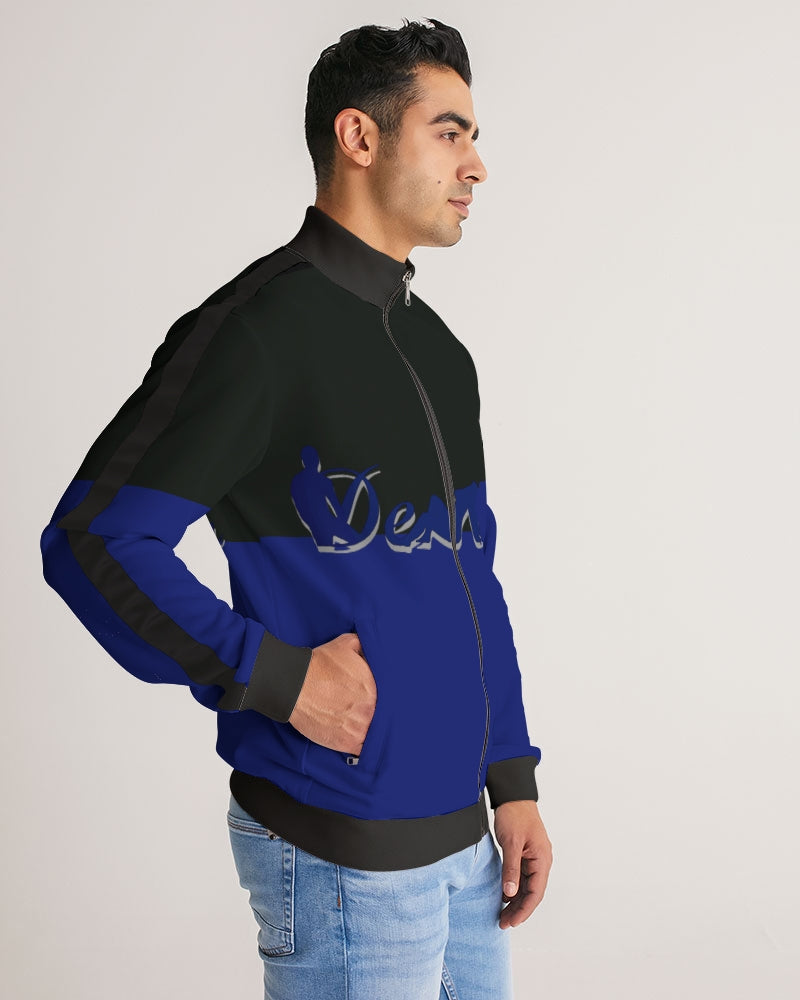 "Black Out" Collection Men's Stripe-Sleeve Track Jacket