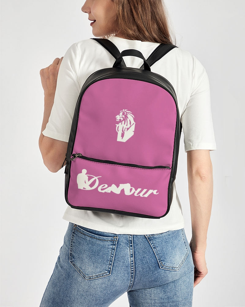 "Bubblegum Pink" Collection Classic Faux Leather Backpack