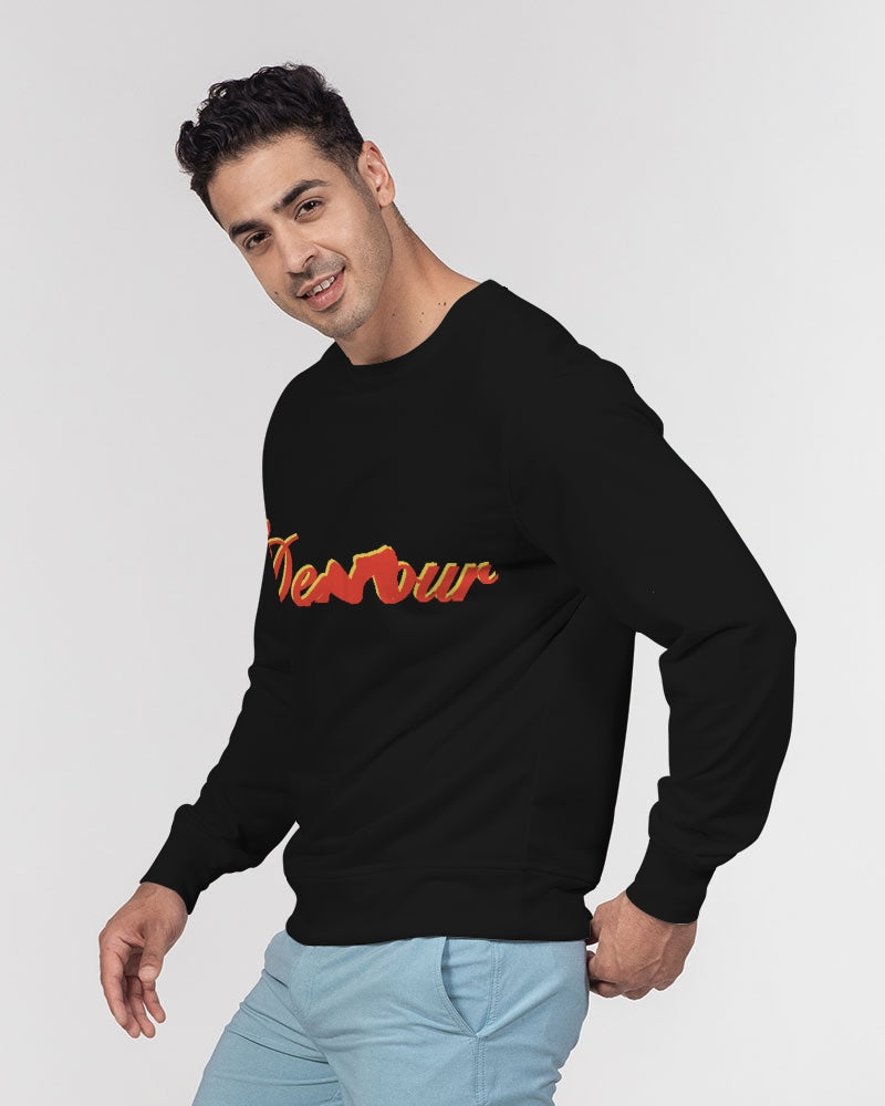 "Black Out" Collection Men's Classic French Terry Crewneck Pullover
