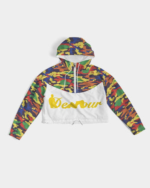 "Melo Yellow" Women's Cropped Windbreaker