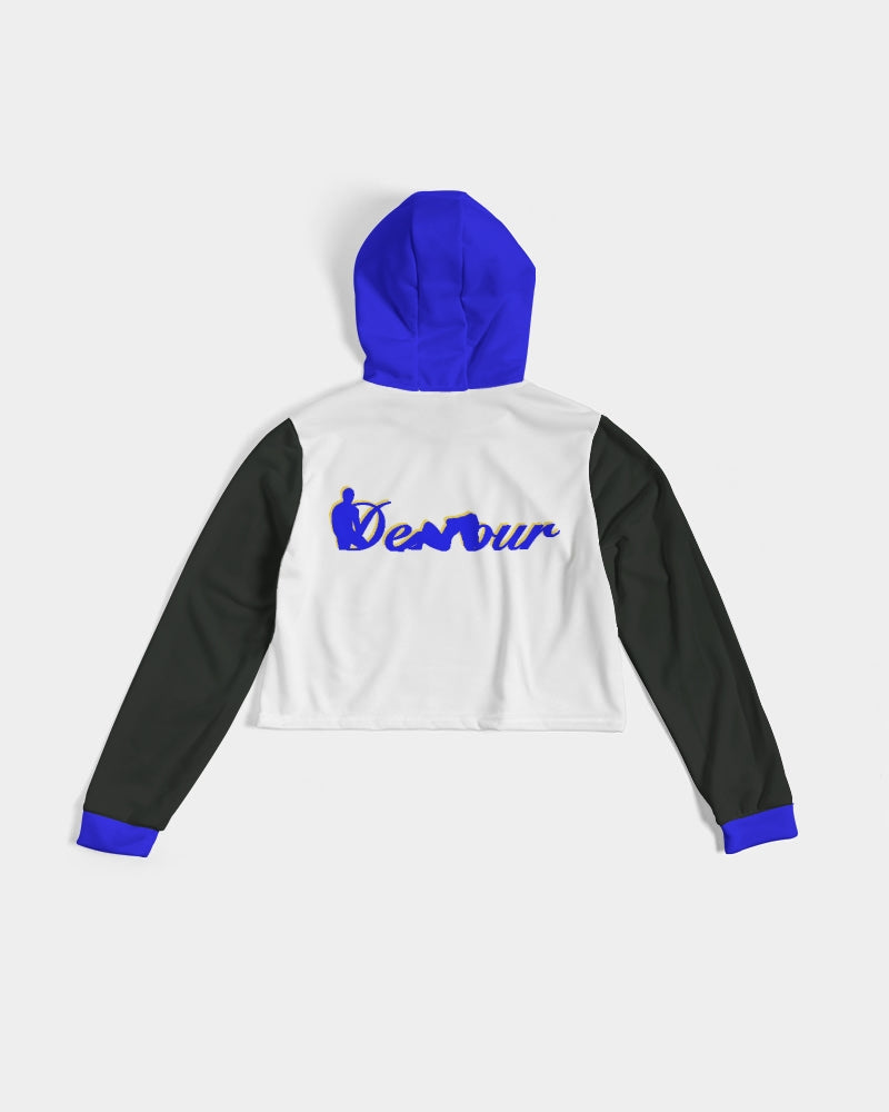 "Don't Leave Me Blue" Women's Cropped Hoodie