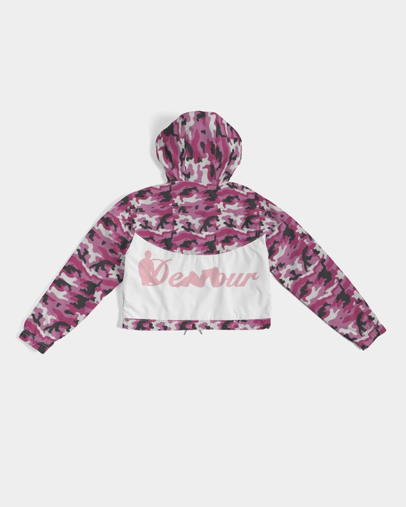 "DeVour The Pink" Collection Women's Cropped Windbreaker