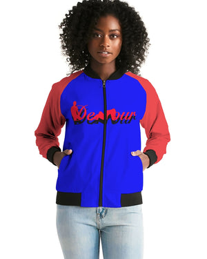 "Don't Leave Me Blue" Collection Women's Bomber Jacket