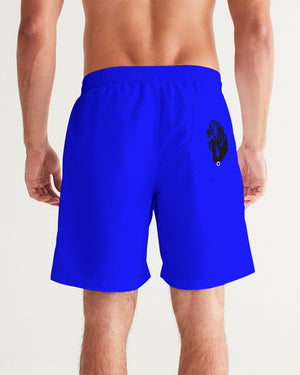 "Don't Leave Me Blue" Collection Men's All-Over Print Swim Trunk