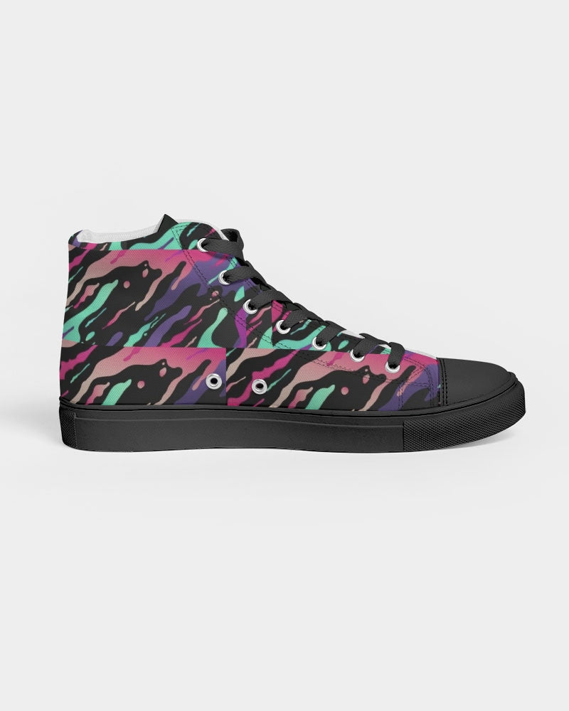 "Purple Royalty" Collection Women's Hightop Canvas Shoe - Black