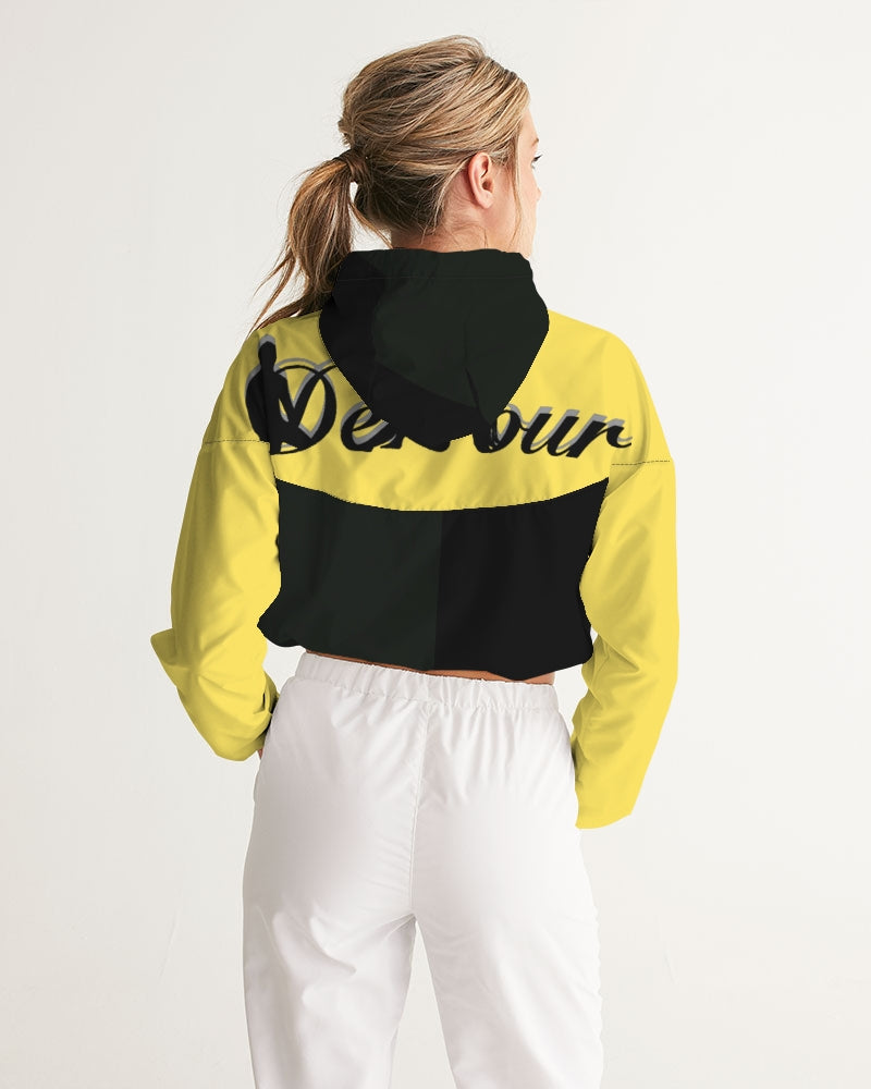 "Melo Yellow" Collection Women's Cropped Windbreaker