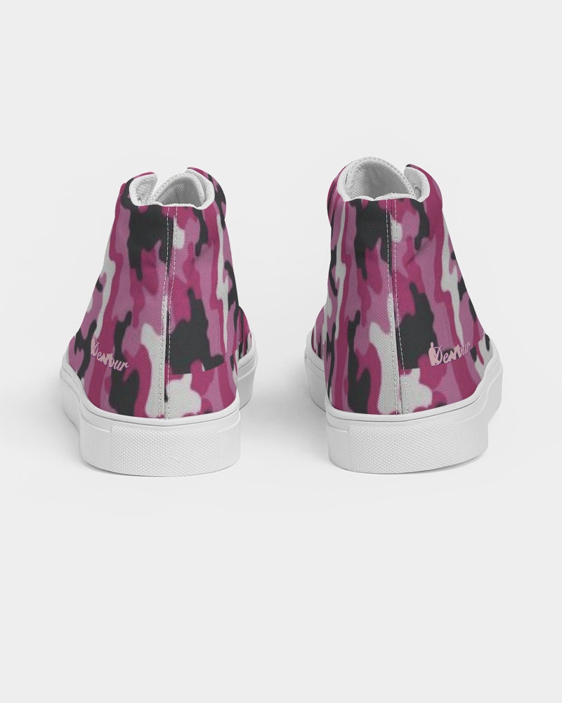 "Bubble Gum Pink" Women's Hightop Canvas Shoe