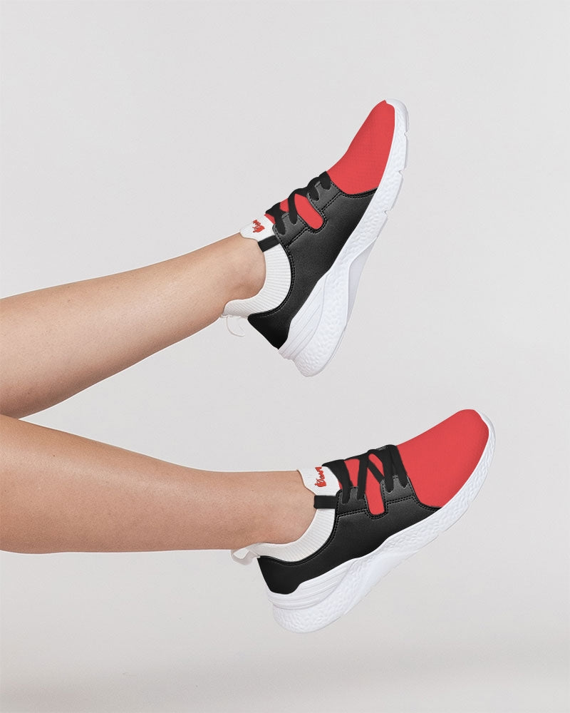 "Red Hot With Passion" DeVour The Moment Women's Two-Tone Sneaker