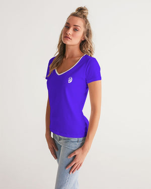 "Purple Royalty" Collection Women's All-Over Print V-Neck Tee