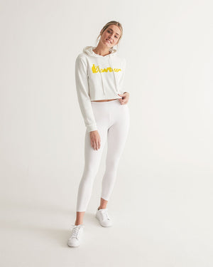 "Melo Yellow" Women's Cropped Hoodie