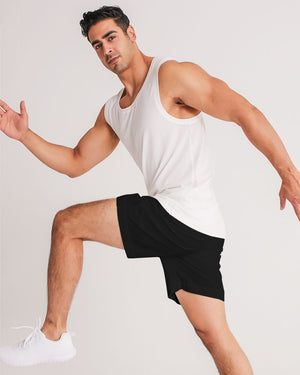 "Black Out" Collection Men's All-Over Print Jogger Shorts