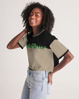 "Black Out" Collection Women's Lounge Cropped Tee