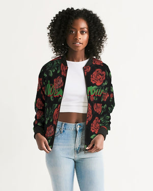 say in red Women's Bomber Jacket