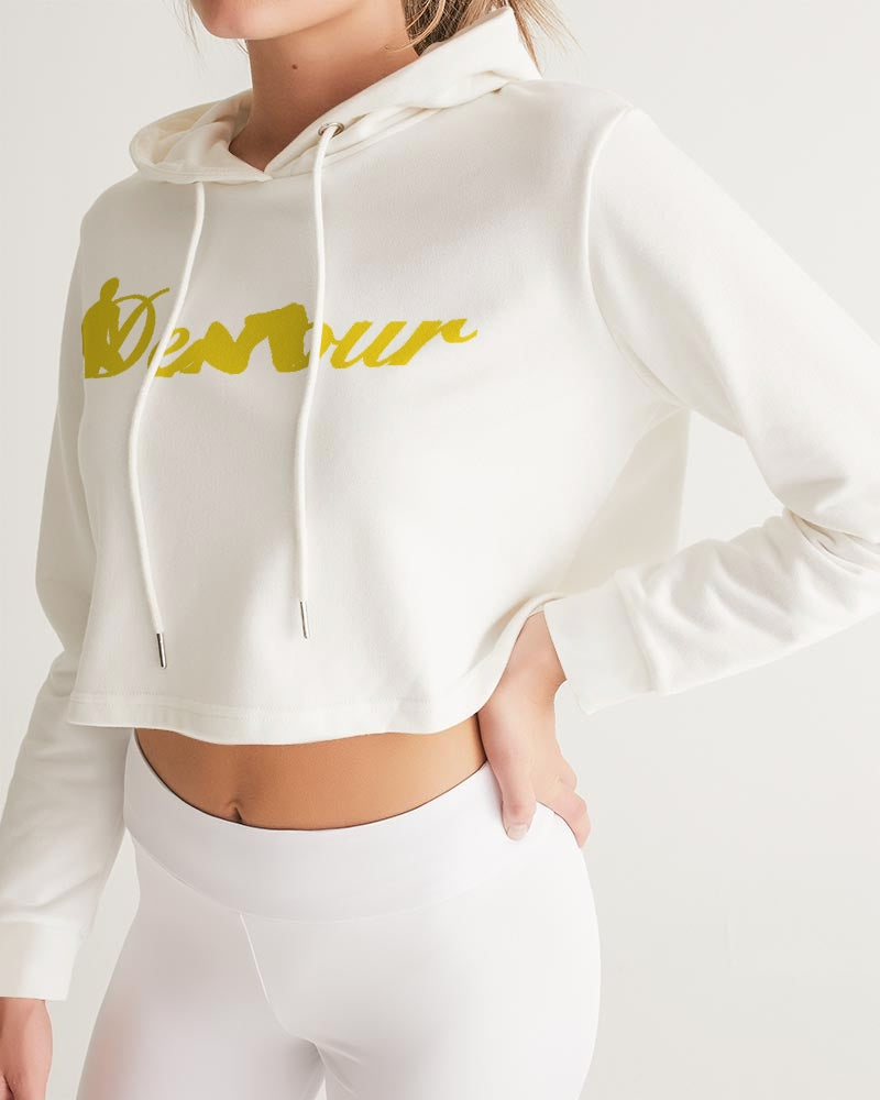 "Melo Yellow" Women's Cropped Hoodie