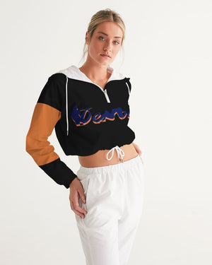 "Black Out" Collection Women's Cropped Windbreaker