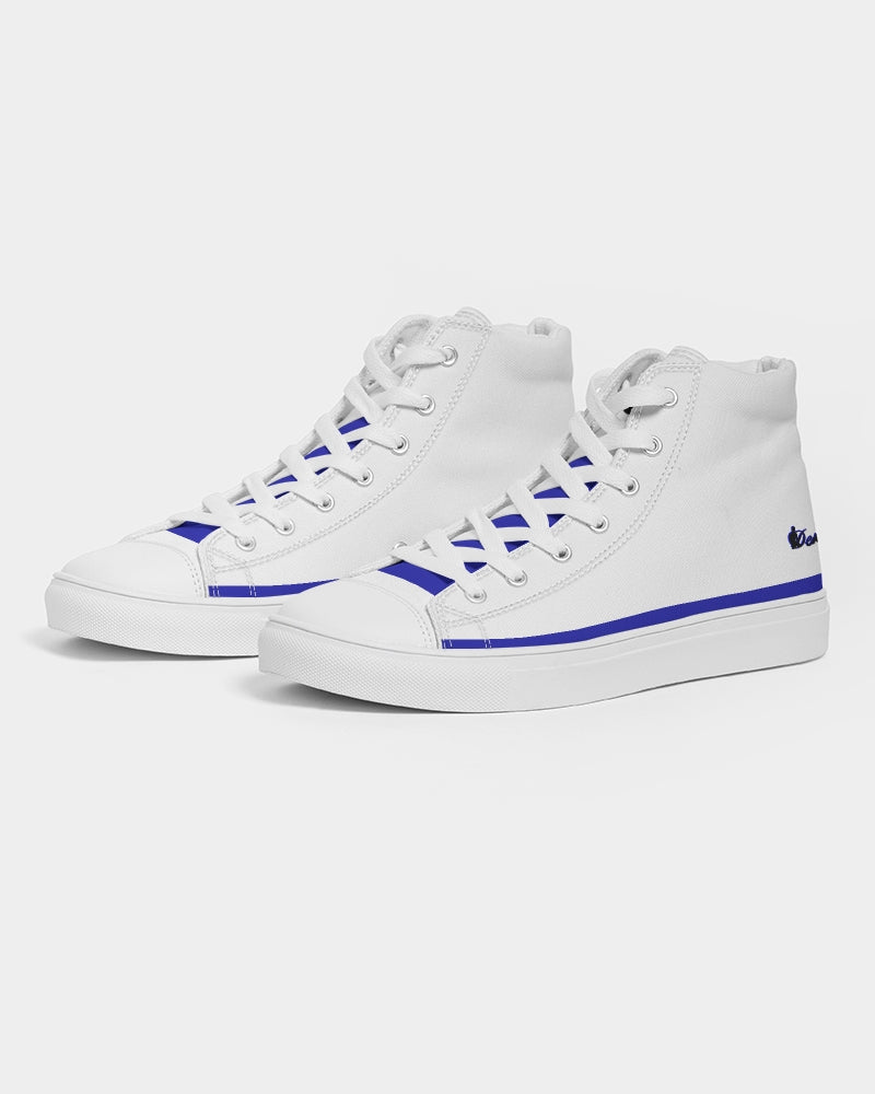 "Don't Leave Me Blue" DeVour The Moment Women's Hightop Canvas Shoe