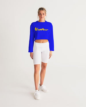 "Don't Leave Me Blue" Collection Women's Cropped Sweatshirt