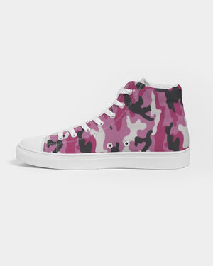 "Bubble Gum Pink" Women's Hightop Canvas Shoe