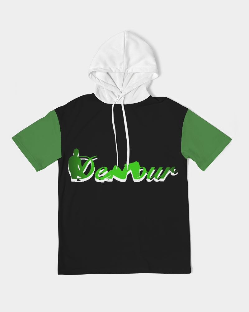 "Black Out" Collection Men's Premium Heavyweight Short Sleeve Hoodie
